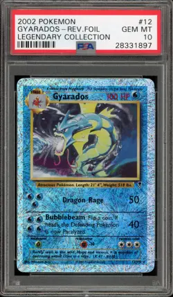 Pokemon Gyarados Legendary Coll. Reverse Holo Rare #12 PSA 10 Gem Mint - Image 1