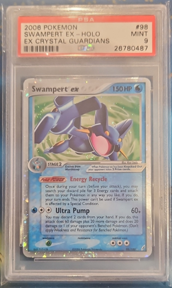 Pokemon Swampert ex Holo Ultra Rare EX Crystal Guardians #98/100 PSA 9 2006 - Image 1