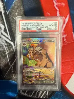 2025 Pokemon Dri EN Arven’s Mabosstiff ex Special Illustration Rare #235 PSA 10 - Image 1