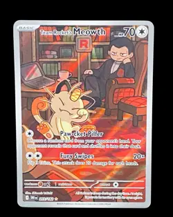 Pokemon Team Rockets Meowth #203/182: SV Destined Rivals (Read Description) 🔥 - Image 2
