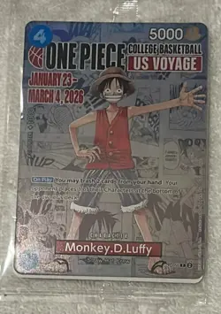 One Piece TCG P-055 Promo Monkey.D.Luffy College Basketball US Voyage - Image 1