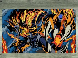 YGOmat Playmat Salamangreat Heatleo TCG CCG Pad Trading Card Game Mat Mouse Pad - Image 1