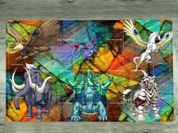 YGOmat Duel Playmat Crystal Beast Trading Card Game Mat TCG CCG Play Mat Pad Bag - Image 1