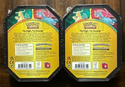 2 Sealed Pokemon TCG Dragonite Tins - 10 Mini 3 Card Booster Packs In Each Tin. - Image 2