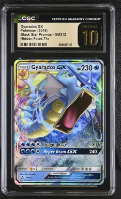 CGC 10 PRISTINE Gyarados GX Black Star Promos SM212 Pokemon Card - Image 1