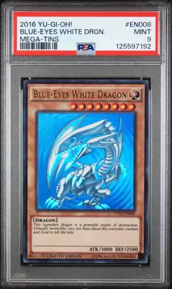 Yugioh! Blue-Eyes White Dragon CT13-EN008 2016 Mega-Tins Limited Edition PSA 9 - Image 1