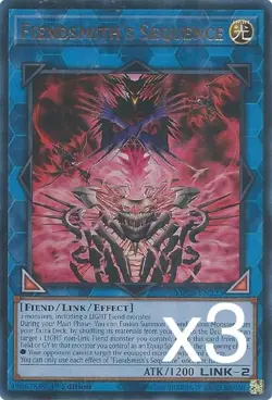 3X Yugioh Fiendsmith's Sequence MP25-EN223 Ultra Rare 1st Edition NM - Image 1