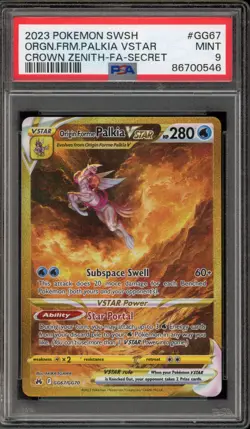Pokemon Origin Forme Palkia VSTAR Crown Zenith Secret Rare Full Art #GG67 PSA 9 - Image 1