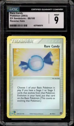 Pokemon Rare Candy EX Sandstorm Reverse Holo #88 CGC 9 Mint - Image 1