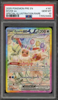 Pokemon Eevee ex Prismatic Evolutions Special Illustration Rare #167 PSA 10 - Image 1