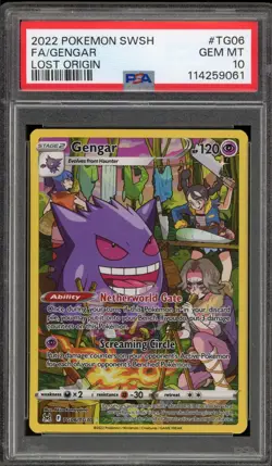 Pokemon Gengar Lost Origin Trainer Gallery Full Art #TG06 PSA 10 Gem Mint - Image 1