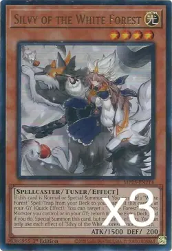 3X Yugioh Silvy of the White Forest MP25-EN214 Ultra Rare 1st Edition NM - Image 1