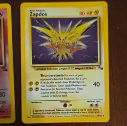 Pokemon TCG 1999 Fossil Moltres 12/62 + Zapdos 15/62 Card Lot (2) - Image 3