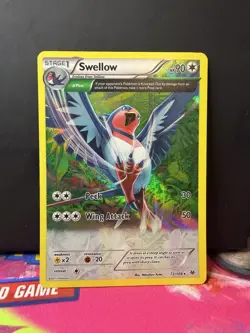 Pokemon Swellow TCG Card 72/108 Reverse Holo Rare, XY Roaring Skies - Image 1
