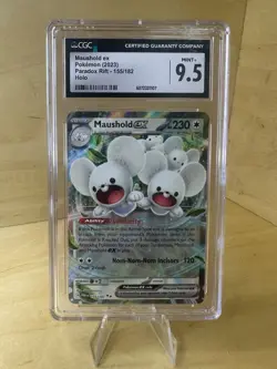 Maushold EX Holo SV04 155/182 Paradox Rift Pokemon Card CGC 9.5 English Graded - Image 1