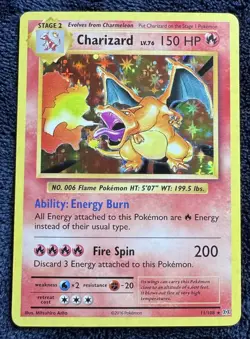 Charizard 11/108 Holo XY Evolutions Pokemon Card - Image 1