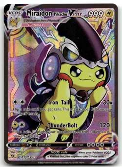 Miraidon Pikachu Vcos Pokemon Fan Art Custom Card - Image 1