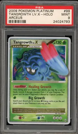 Pokemon Tangrowth Lv.X Platinum Arceus Holo Ultra Rare #99 PSA 9 Mint - Image 1