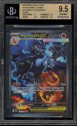 Pokemon Mega Charizard X ex Phantasmal Flames SIR #125 BGS 9.5 - Image 1
