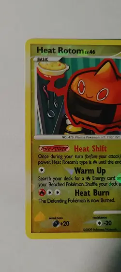 Heat Rotom RT3 Reverse Holo Rising Rivals Ultra Rare Pokemon Card 2009 - Image 3