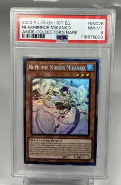 Yugioh Ni-Ni the Mirror Mikanko AMDE-EN026 1st Collector's Rare PSA 8 Mint - Image 1