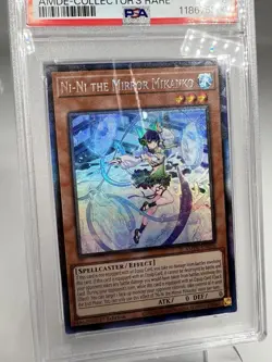Yugioh Ni-Ni the Mirror Mikanko AMDE-EN026 1st Collector's Rare PSA 8 Mint - Image 2