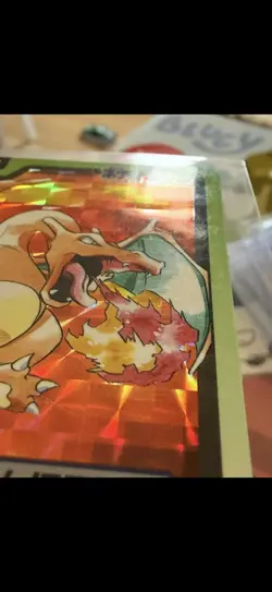 Charizard File NO. 006 Prism Holo Bandai Carddass Series Pokemon Japanese ~ MP - Image 3