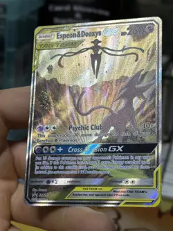 Espeon & Deoxys GX SM240 Black Star Promo 2020 Tag Team Rare Pokemon Card TCG - Image 5