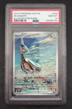 Pokemon Skarmory 209 Surging Sparks PSA 10 GEM MINT - Image 1