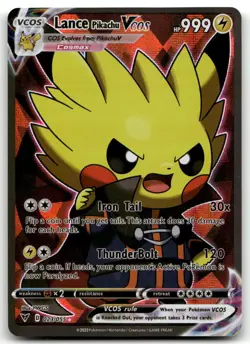 Pokemon Pikachu Cosplay Lance Trainer Pokemon Custom Fan Art Card - Image 1