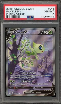 Pokemon Celebi V Fusion Strike Full Alt Art #245 PSA 10 Gem Mint - Image 1