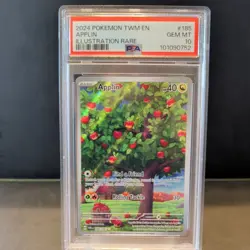 PSA 10 Applin Illustration Rare Pokemon Twilight Masquerade 185/167 - Image 1