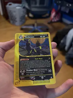 Nintendo Pokemon TCG Aquapolis Umbreon H29/H32 Reverse Holo Rare 80 HP - Image 2