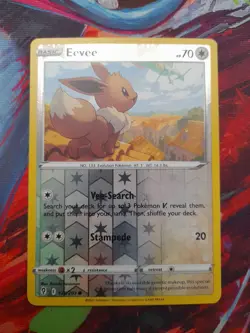 Eevee 125/203 NM Reverse Holo 2021 Pokemon SWSH Evolving Skies - w/ Rayquaza! #3 - Image 1