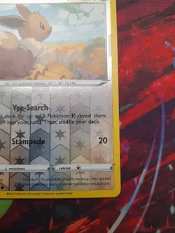 Eevee 125/203 NM Reverse Holo 2021 Pokemon SWSH Evolving Skies - w/ Rayquaza! #3 - Image 3