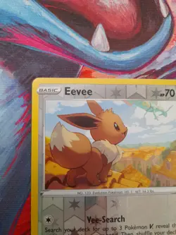 Eevee 125/203 NM Reverse Holo 2021 Pokemon SWSH Evolving Skies - w/ Rayquaza! #3 - Image 5