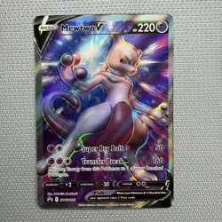 Pokemon TCG Mewtwo v SWSH229 Black Star Promo Full Art Pokemon Go ETB NM - Image 1