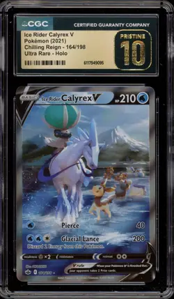 Pokemon Ice Rider Calyrex V Chilling Reign Full Alt Art #164 CGC 10 Pristine - Image 1