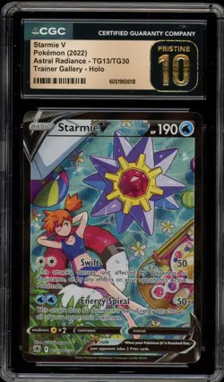 Pokemon Starmie V Astral Radiance Trainer Gallery Full Art #TG13 CGC 10 Pristine - Image 1