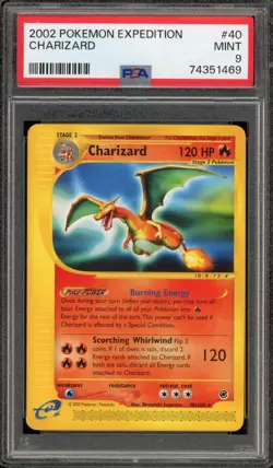 Pokemon Charizard Expedition NON Holo Rare #40 PSA 9 Mint - Image 1
