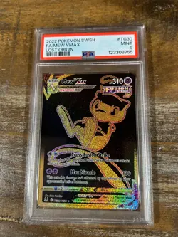 POKEMON 2022 Lost Origin Full Art MEW VMAX #TG30 PSA 9 Mint RARE - Image 1