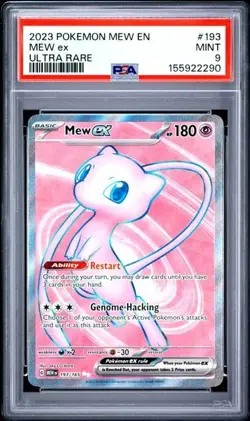 Mew ex 193/165 - Pokemon Sv: Scarlet & Violet 151 Full Art Holo - MINT - PSA 9 - Image 1