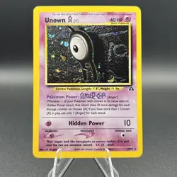 Pokemon Unown [A] 14/75 Neo Discovery Holo Rare Unlimited 40 HP English 2001 - Image 1