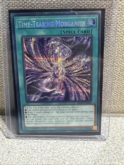 Yugioh Time-Tearing Morganite MP24-EN088 Prismatic Secret Rare 1st Edition NM - Image 1