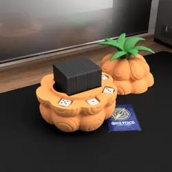 Devil Fruit Plastic Deck Box Orange Green Dice Compartment One Piece Card Game - Image 2