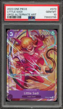 One Piece CCG Little Sadi Alternate Art OP02-073 PSA 10 Gem Mint - Image 1