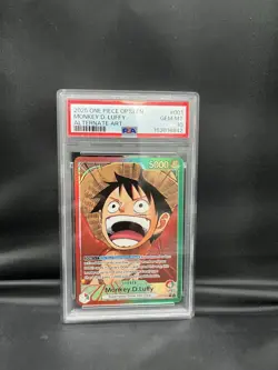2025 ONE PIECE OP13-CARRYING ON HIS WILL #001 MONKEY D. LUFFY ALT ART PSA 10 - Image 4