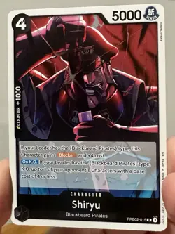Shiryu PRB02-015 Foil Rare One Piece Premium Booster -The Best Vol. 2 English NM - Image 1