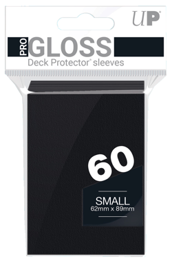 60 Ultra Pro Gloss Black Small Card Sleeves Deck Protectors game yugioh tcg ccg - Image 1