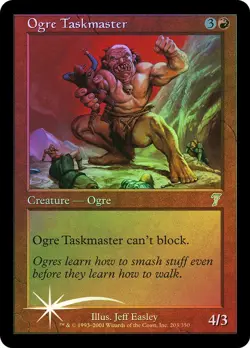 Ogre Taskmaster (MP) Foil #203 Seventh Edition 7ED Magic card MTG - Image 1